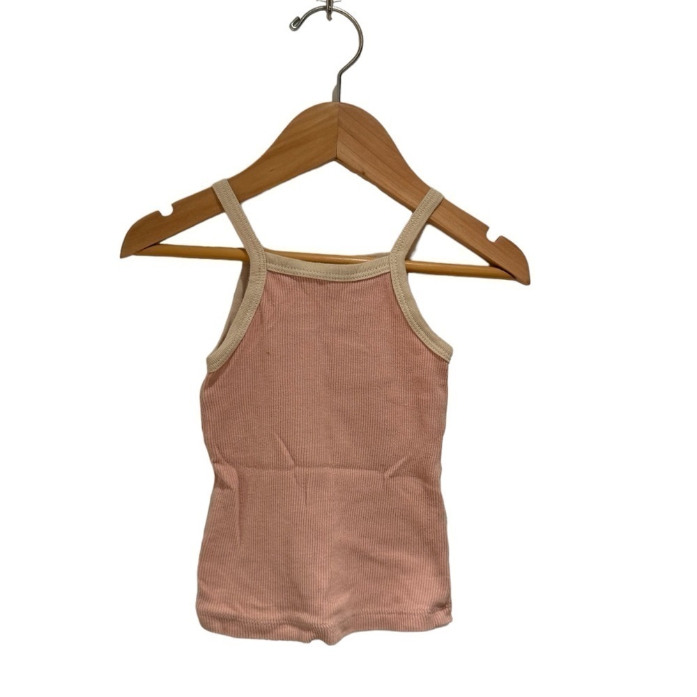 ZARA blush pink ribbed fitted tank top - 18-24 months